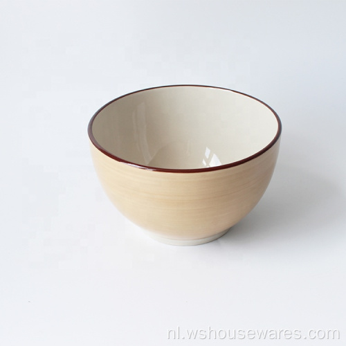 Nordic Styles Hand Printing Rice Noodle Ceramic Bowls